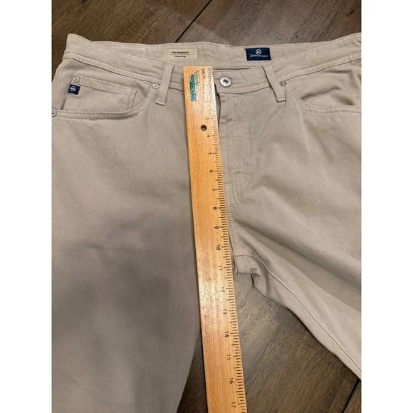 AG Adriano Goldschmied The Graduate Tailored Leg Khaki Pants Mens 34x32 1174SUD